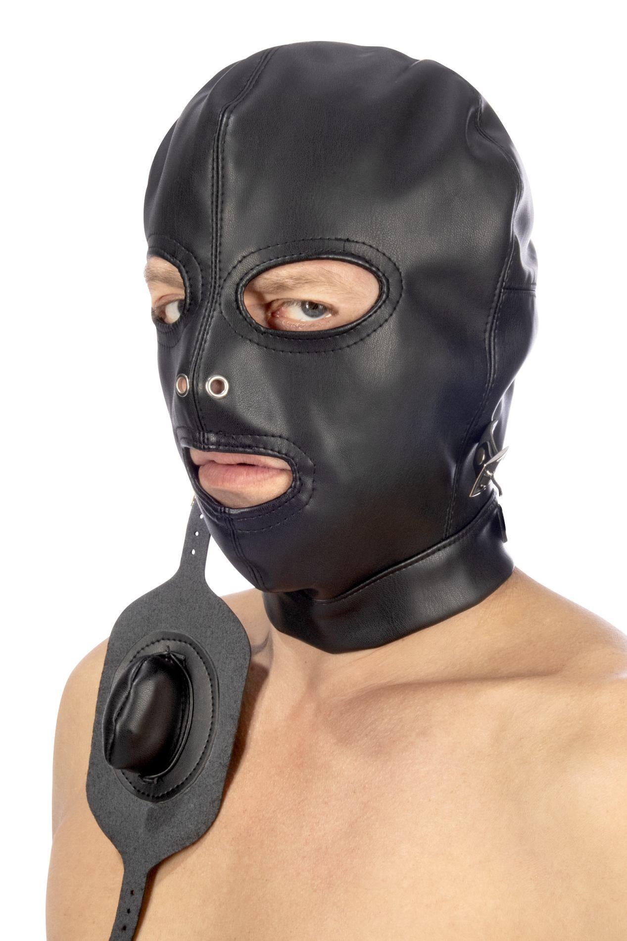 Mască BDSM Fetish Tentation cu ochi deschiși, spandex, 32 cm