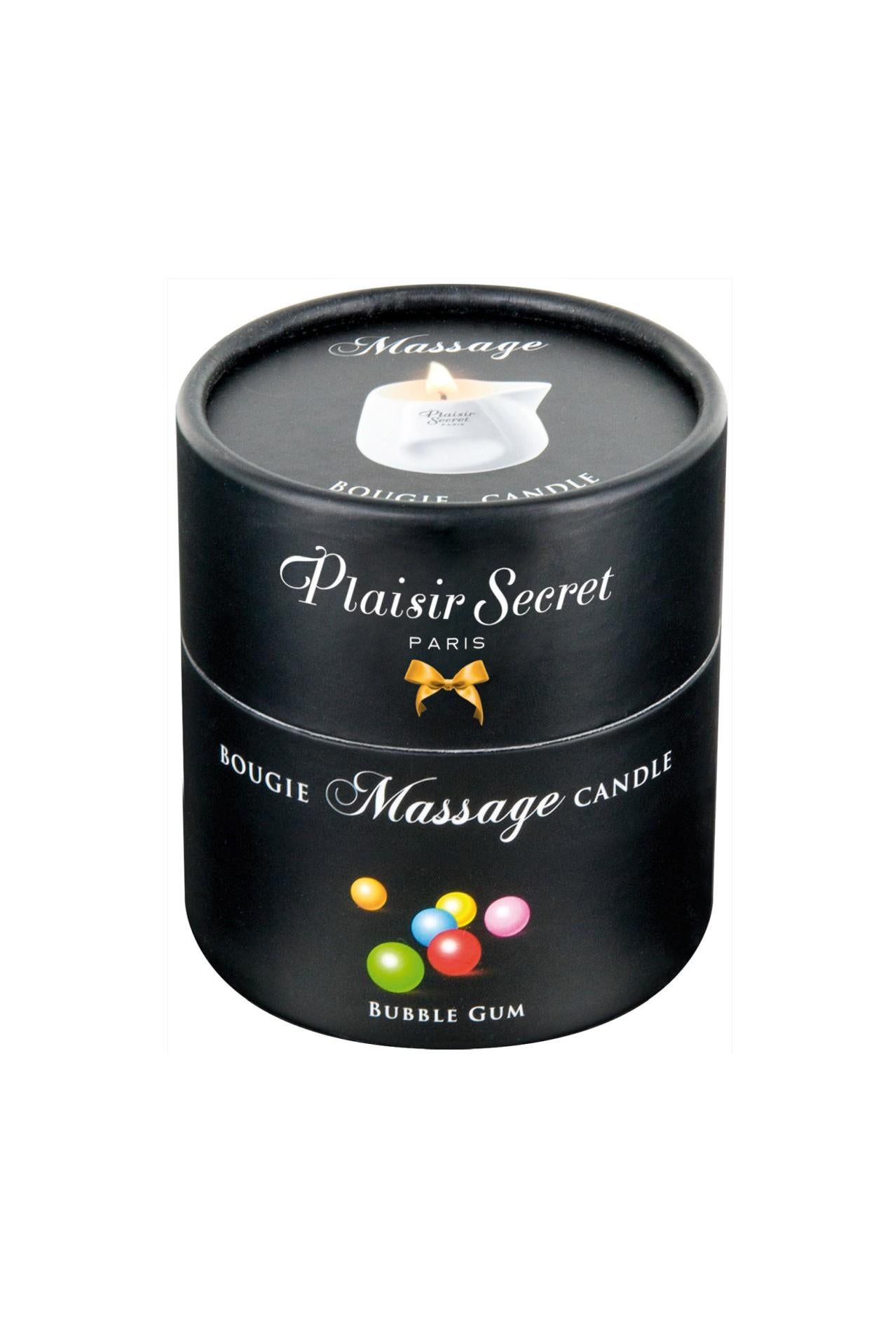 Lumânare de masaj cu gumă de mestecat Plaisir Secret 80ml