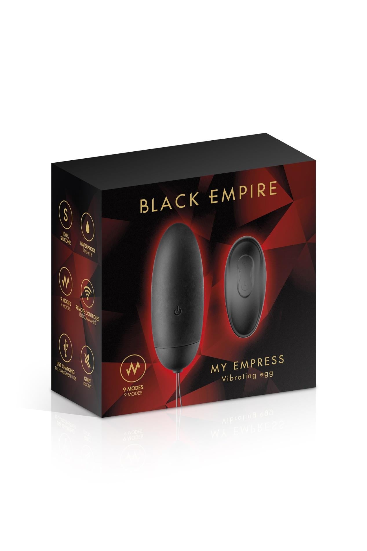 Ou vibrant Black Empire My Empress cu 9 moduri, USB