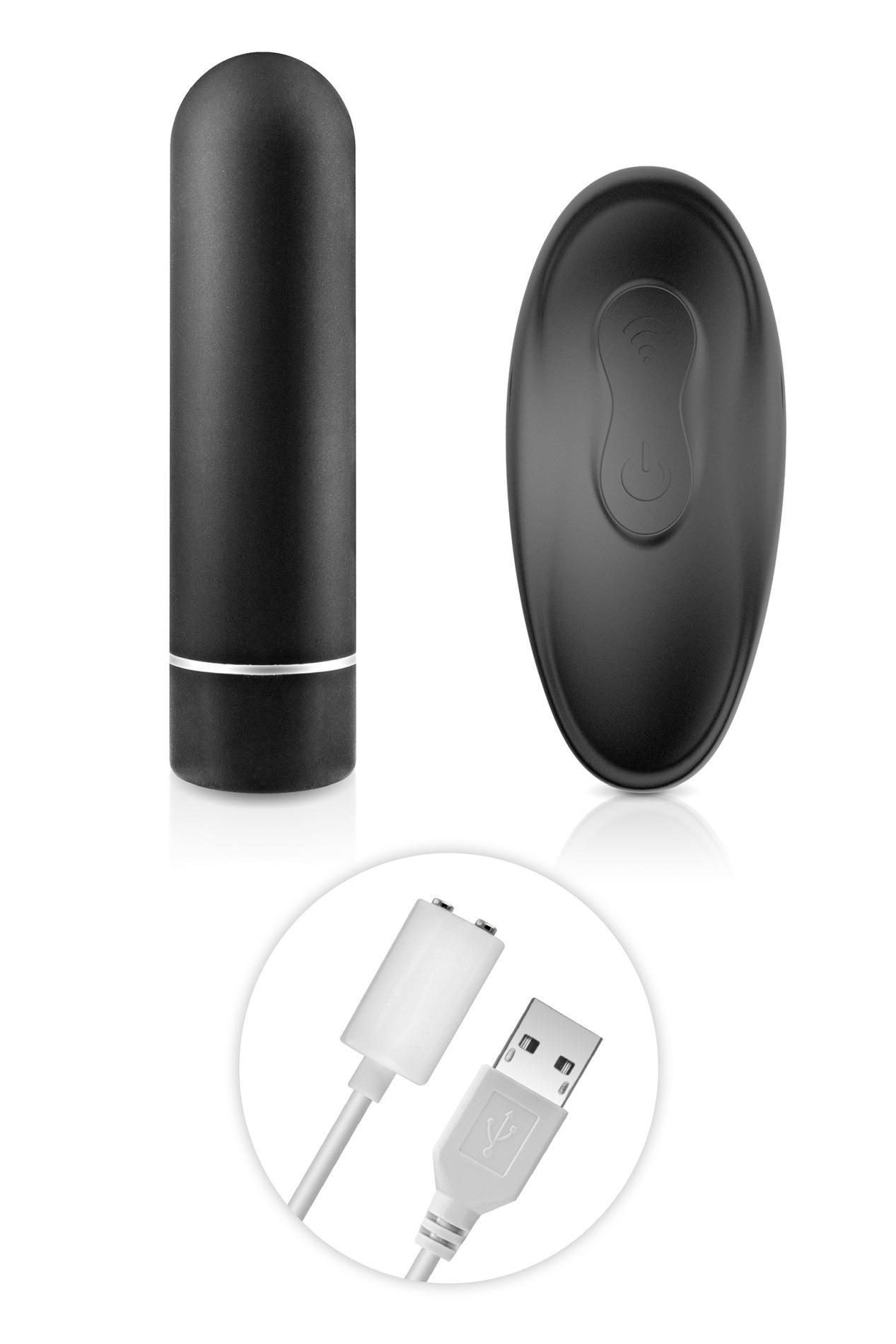 Vibratorul meu Duke Mini cu telecomandă USB Black Empire