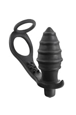 Stimulator de prostată cu inel și dop AP071 negru