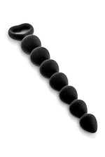 Tijă anală din silicon Glamy Back Love Neagră 25 cm