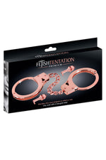 Cătușe Fetish Premium Metal, reglabile, auriu-roz