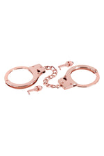 Cătușe Fetish Premium Metal, reglabile, auriu-roz