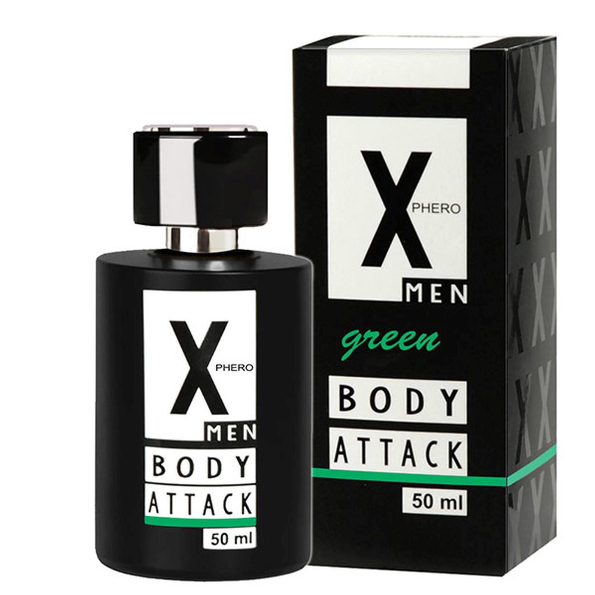 Apă de toaletă Body Attack Green cu feromoni pentru bărbați 50 ml
