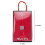 Martisor Bratara Argint 925, Jolie, Model Mama Rotund, Martisor de 1 Martie, cu Snur Rosu, Argintiu