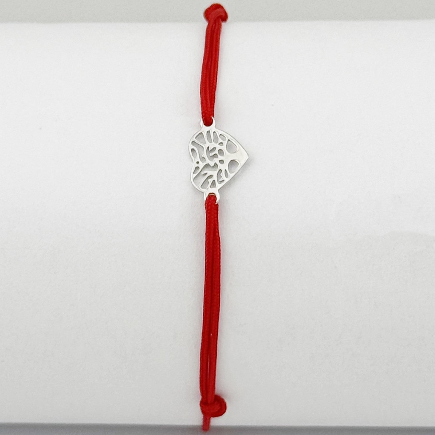 Bratara Argint 925 pentru Dama, Jolie, Model Copac in Inima, Martisor Bratara de 1 Martie, Pandativ Argintiu cu Snur