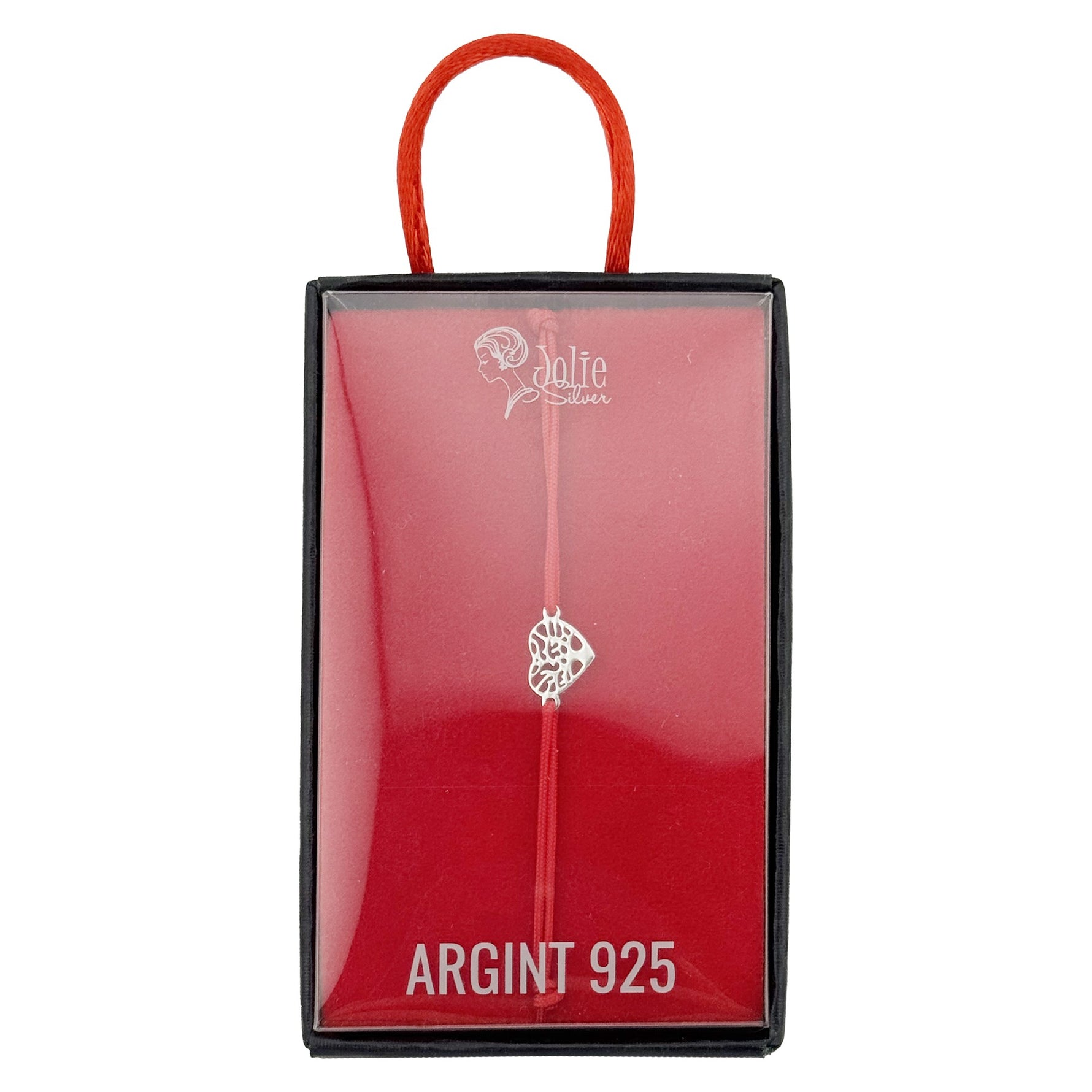 Bratara Argint 925 pentru Dama, Jolie, Model Copac in Inima, Martisor Bratara de 1 Martie, Pandativ Argintiu cu Snur