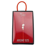 Bratara Argint 925 pentru Dama, Jolie, Model Fetita, Martisor Bratara de 1 Martie, Pandativ Argintiu cu Snur Rosu