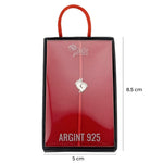 Bratara Argint 925 pentru Dama, Jolie, Model Picioruse, Martisor Bratara de 1 Martie, Pandativ Argintiu cu Snur Rosu