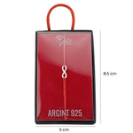 Bratara Argint 925 pentru Dama, Jolie, Model Infinit, Martisor Bratara de 1 Martie, Pandativ Argintiu cu Snur Rosu