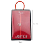 Bratara Argint 925 pentru Dama, Jolie, Model Inger, Martisor Bratara de 1 Martie, Pandativ Argintiu cu Snur Rosu