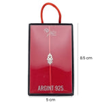 Martisor Bratara Argint 925, Jolie, Model Mana, Martisor de 1 Martie, cu Snur Rosu, Argintiu