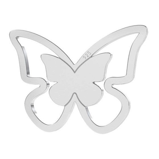 Martisor Bratara Argint 925, Jolie, Model 2 Fluturi, Martisor de 1 Martie, cu Snur Rosu, Argintiu