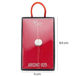 Martisor Bratara Argint 925, Jolie, Model Mama si Copilul, Martisor de 1 Martie, cu Snur Rosu, Argintiu