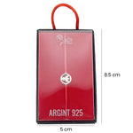 Martisor Bratara Argint 925, Jolie, Model Inger Pazitor, Martisor de 1 Martie, cu Snur Rosu, Argintiu