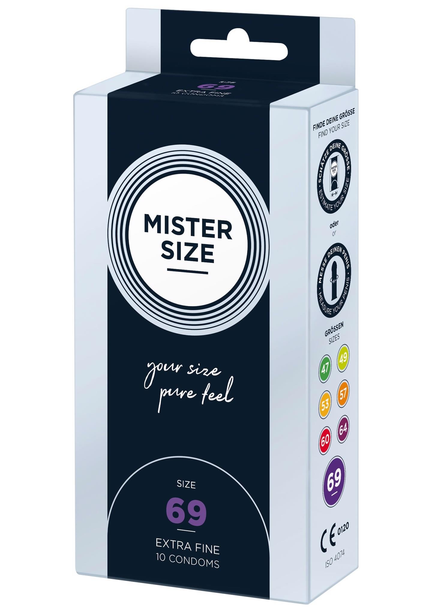 Prezervative MISTER SIZE 69 mm 10 bucăți naturale
