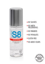 Lubrifiant încălzitor pe bază de apă S8 125 ml