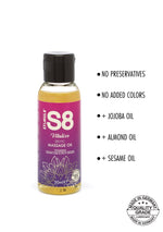 Ulei de masaj Stimul8 S8 cu lime omani și ghimbir picant 50ml