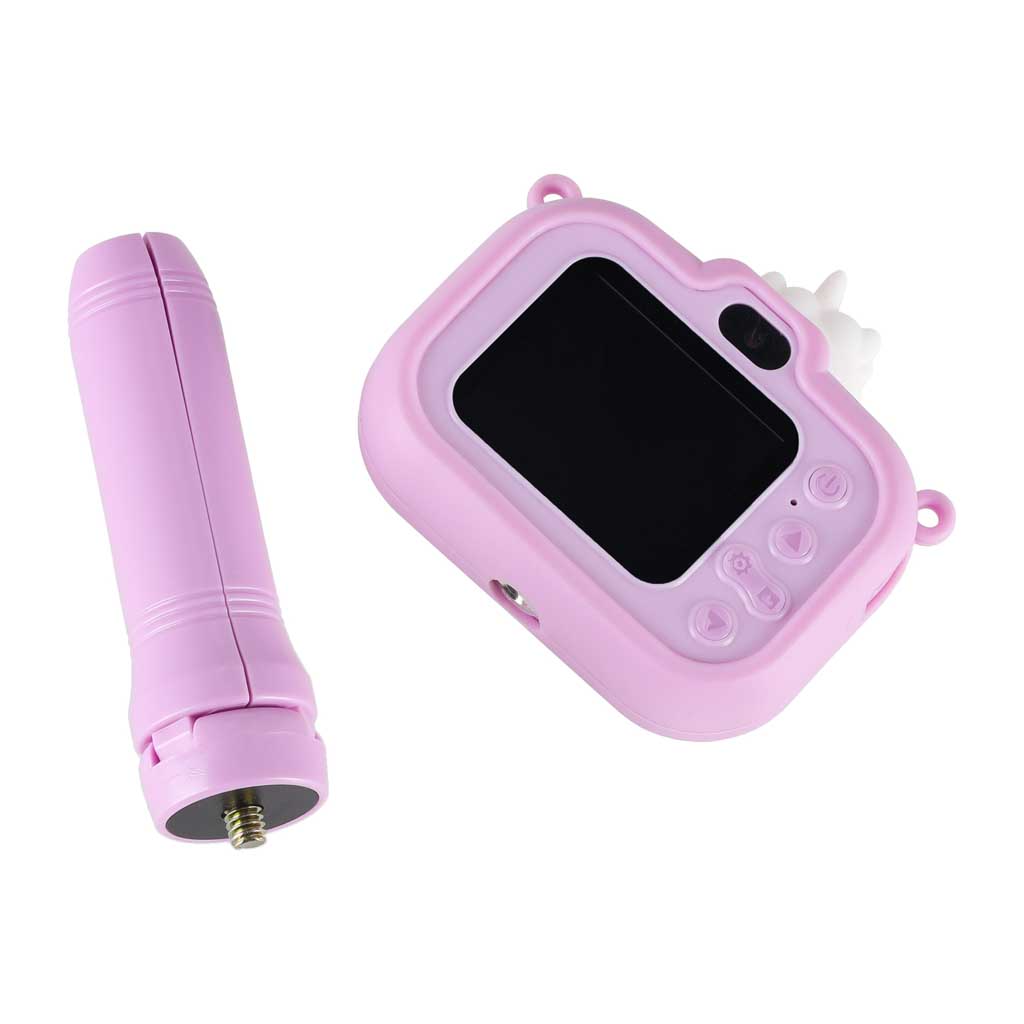 Aparat foto digital pentru copii pe trepied, violet unicorn, 8GB