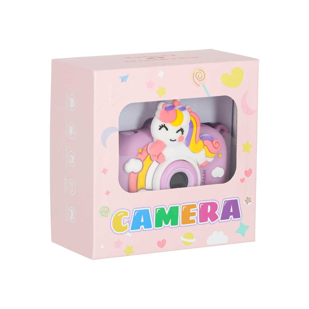Aparat foto digital pentru copii pe trepied, violet unicorn, 8GB
