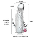 Extensor vibrant pentru penis Baile cu proeminențe de 2 cm