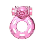 Inel vibrant pentru penis Baile Bear, roz