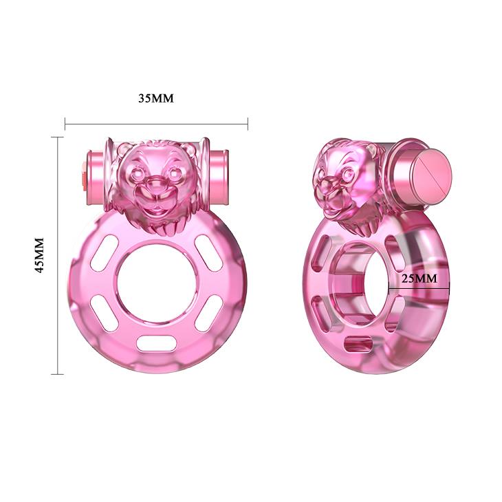 Inel vibrant pentru penis Baile cu prezervativ, roz