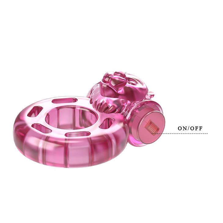 Inel vibrant pentru penis Baile cu prezervativ, roz