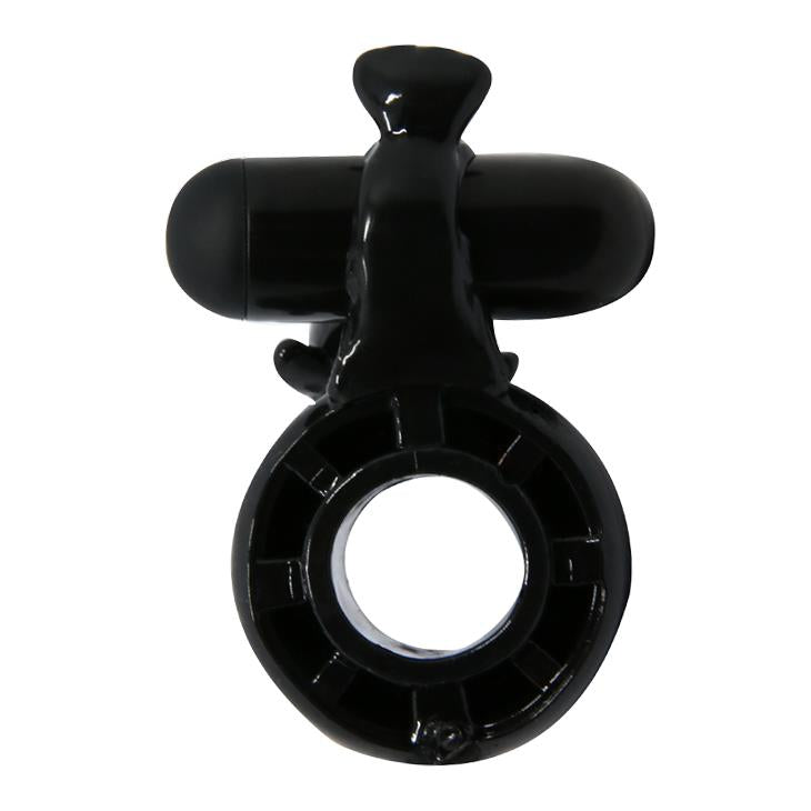 Inel vibrant pentru penis Baile Sweet Dolphin, negru