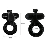 Inel vibrant pentru penis Baile Sweet Dolphin, negru