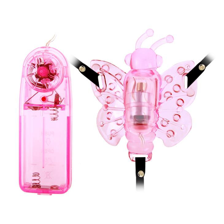 Stimulator vibrant fluture roz Baile cu strap-on