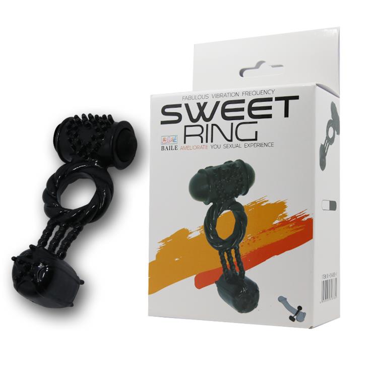 Inel vibrant texturat pentru penis Baile Sweet