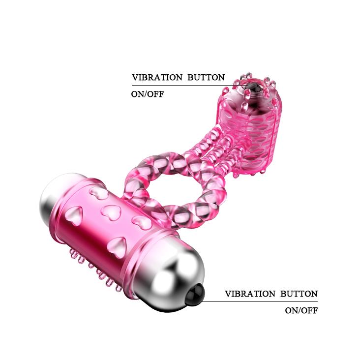Inel vibrant pentru penis Baile Sweet, roz, 10 funcții
