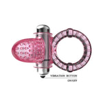 Inel vibrant pentru penis Baile Sweet, roz
