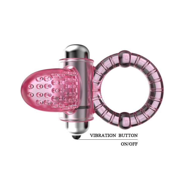 Inel vibrant pentru penis Baile Sweet, roz
