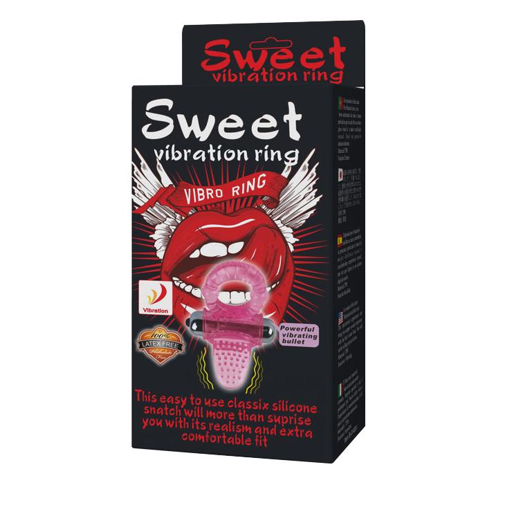 Inel vibrant pentru penis Baile Sweet, roz