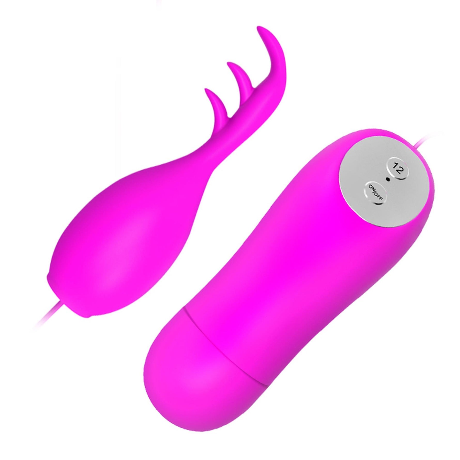 Mini ou vibrant din silicon Baile, 12 funcții și telecomandă
