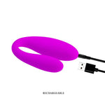 Stimulator clitoridian USB din silicon violet Pretty Love Fascination