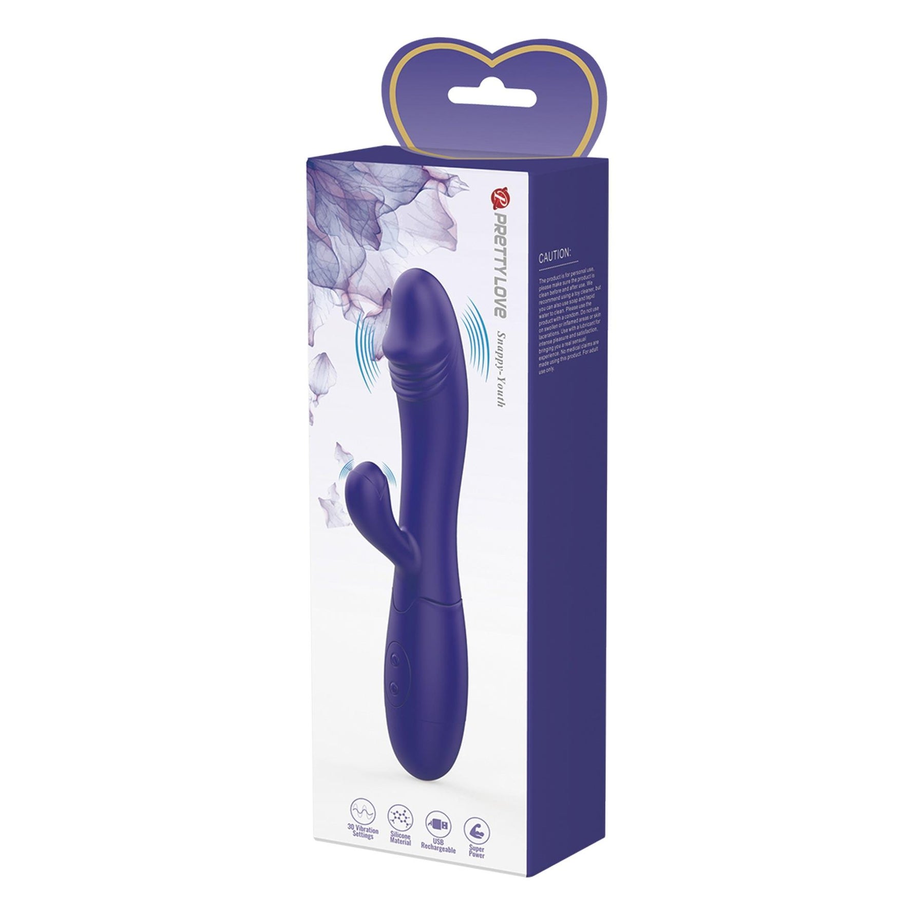 Vibrator Pretty Love Snappy pentru tineri, model iepuraș, 30 de vibrații