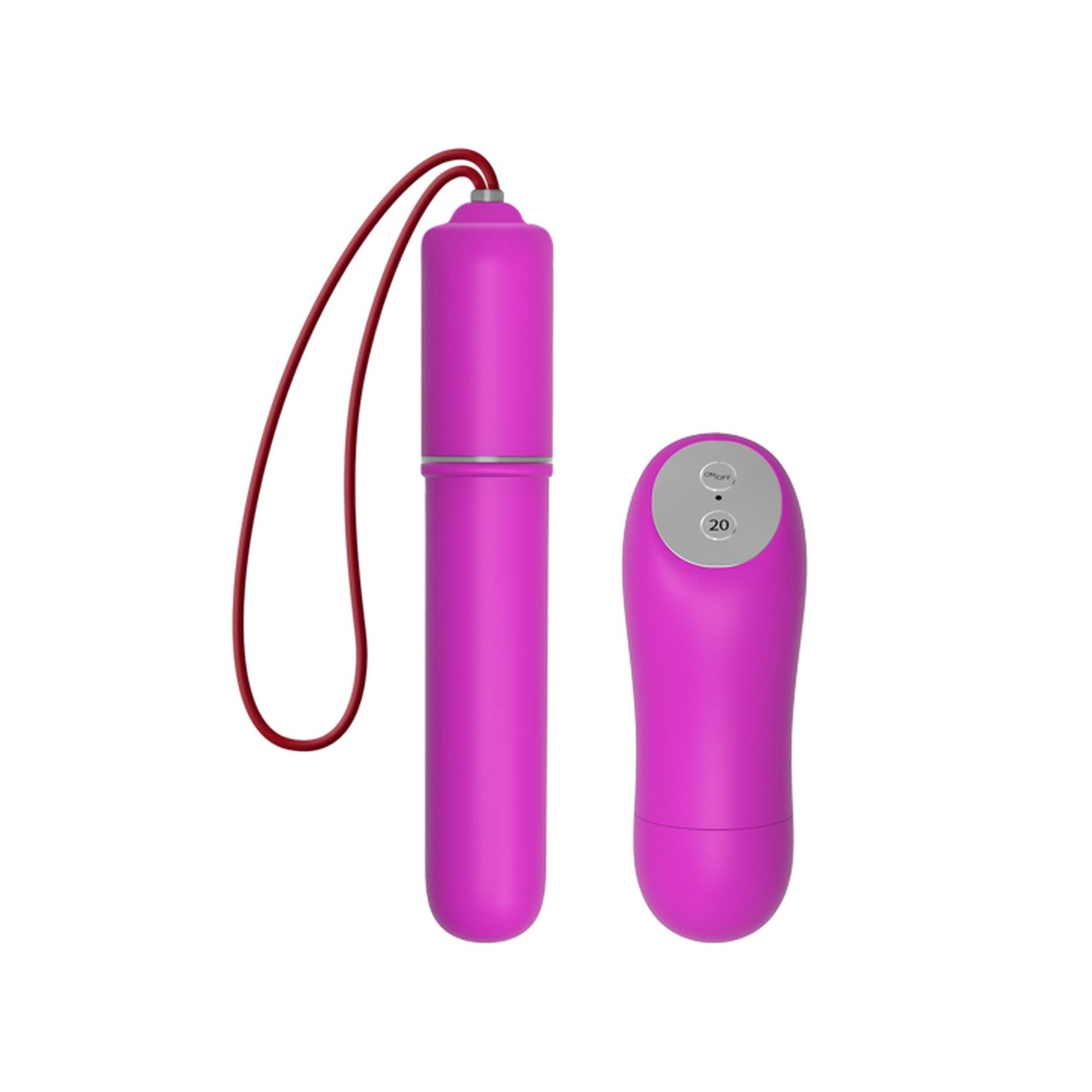 Vibrator mini Bullet Baile Magic X20 cu 20 de funcții și telecomandă