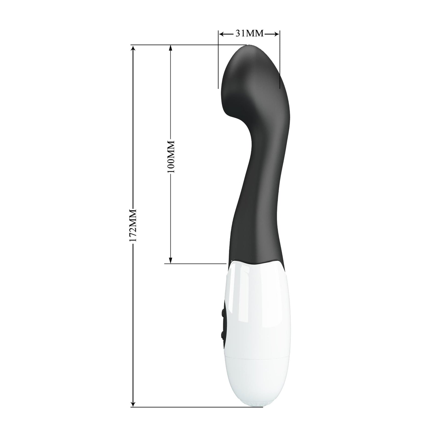 Vibrator Pretty Love Charles din silicon, negru, 30 de vibrații