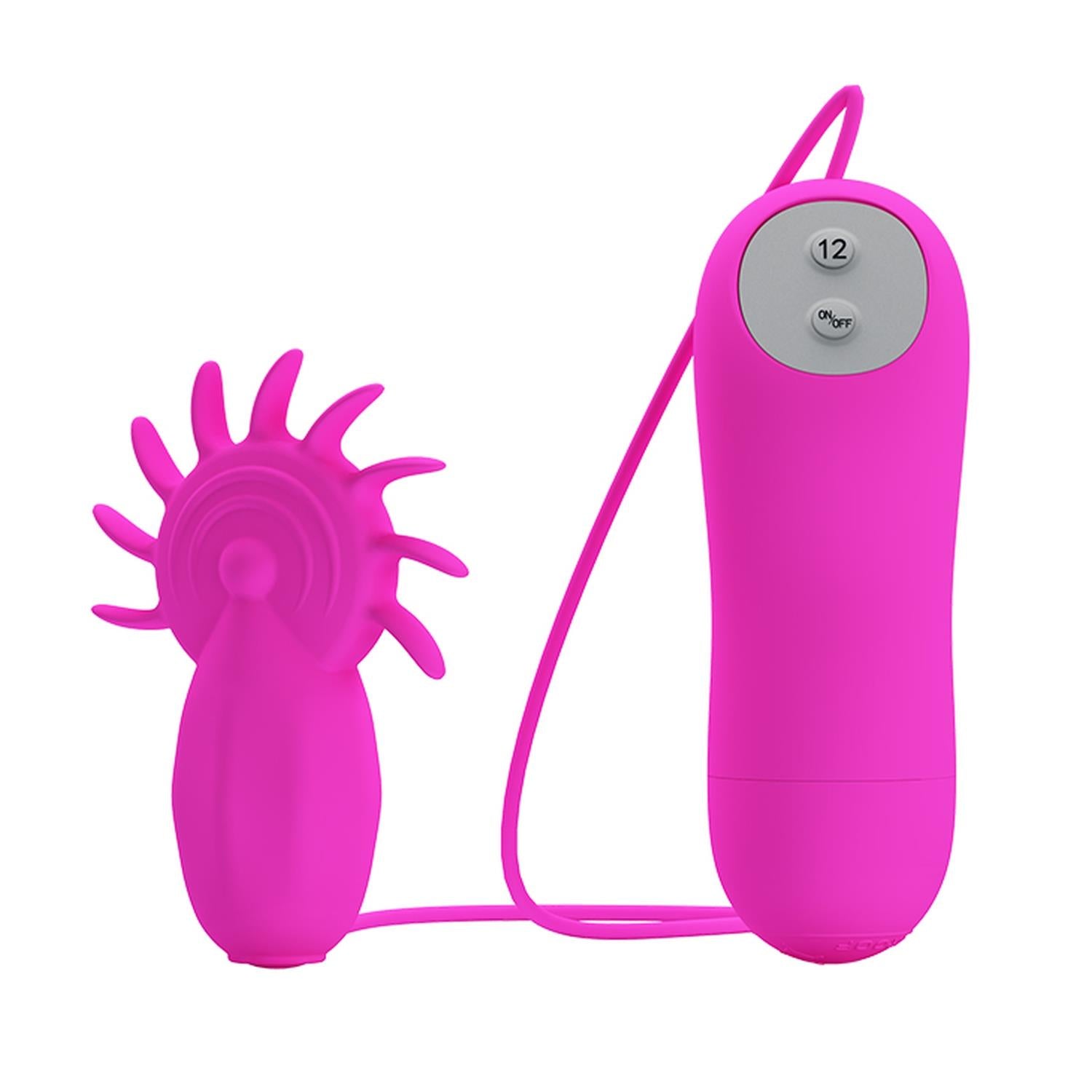 Stimulator clitoridian Pretty Love Boris cu limbi, silicon, 12 moduri
