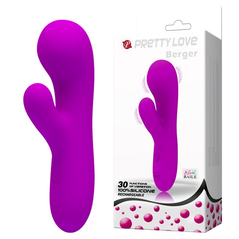 Pretty Love Berger Mini vibrator puternic din silicon, cu 30 de funcții, în formă de iepure
