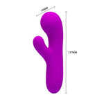 Pretty Love Berger Mini vibrator puternic din silicon, cu 30 de funcții, în formă de iepure