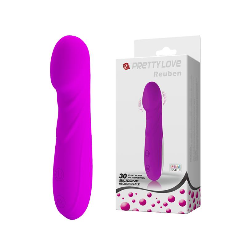 Vibrator Pretty Love Reuben USB din silicon pentru punct G, 30 de funcții
