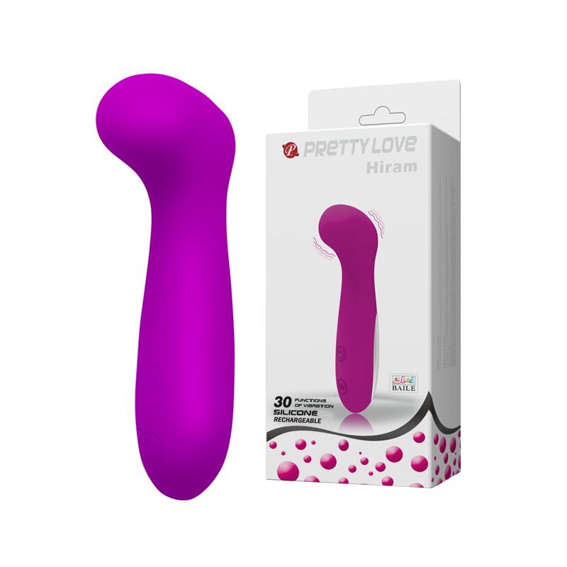 Vibrator Pretty Love Hiram din silicon pentru punctul G, violet, 30 de moduri