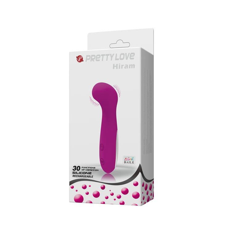 Vibrator Pretty Love Hiram din silicon pentru punctul G, violet, 30 de moduri