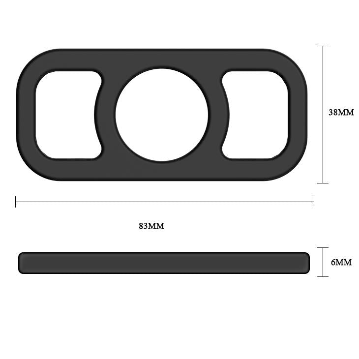 Inel pentru penis Baile din silicon impermeabil, negru