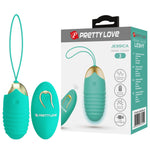Pretty Love Jessica Vibrator cu 12 funcții, culoare verde ou, cu telecomandă